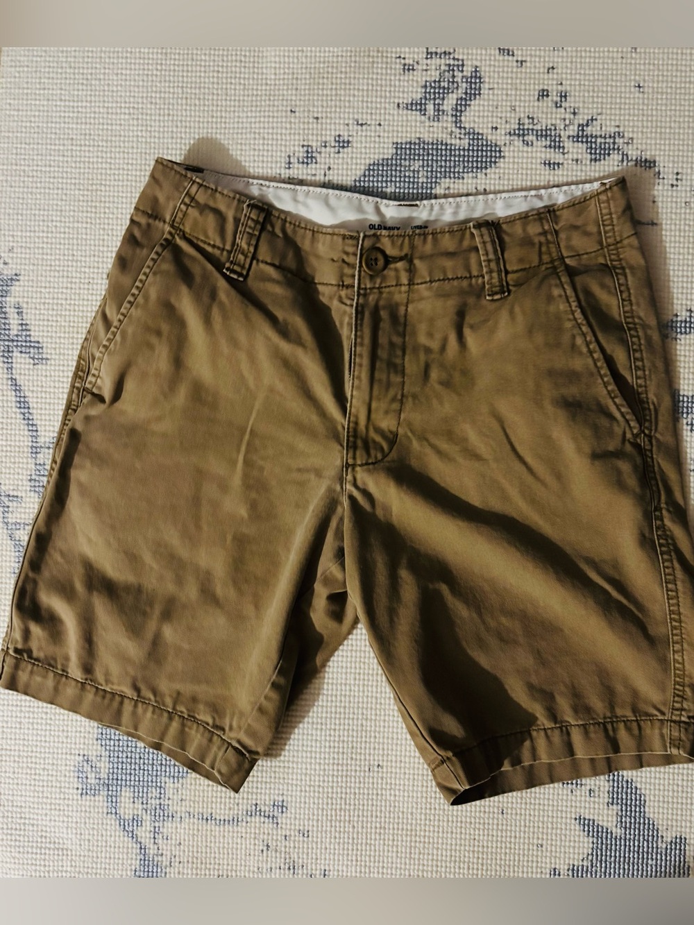 Old Navy Men's Tan khaki Flat Front Chino Shorts -28
